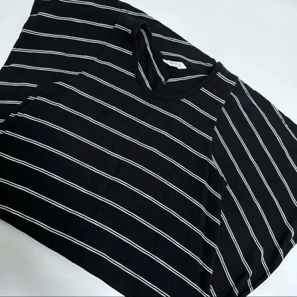 MADEWELL Sleeveless A-line Black & White Striped Tank Dress Size Small‎ - Picture 6 of 8
